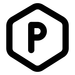 Hexagon Letter P Line Icon