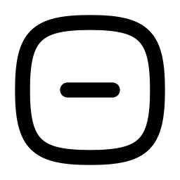 Square Rounded Minus Line Icon