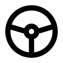 Steering Wheel Line Icon