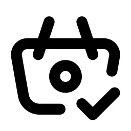 Basket Check Line Icon