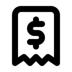 Receipt 2 Line Icon