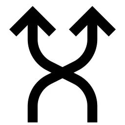 Overlap Arrow Up Icon