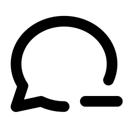 Message Circle Minus Line Icon