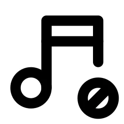 Music Cancel Line Icon
