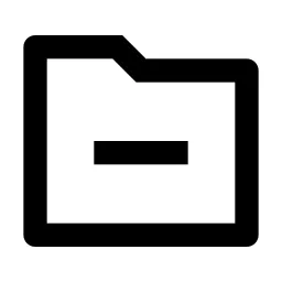 Folder Reduce Line Icon