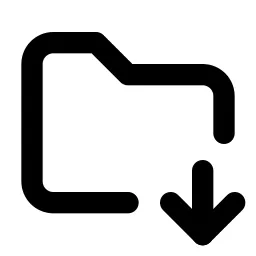 Folder Down Line Icon