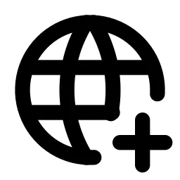 World Plus Line Icon