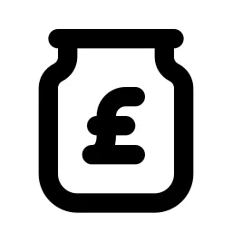 Tip Jar Pound Line Icon