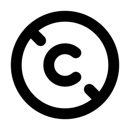 No Copyright Line Icon
