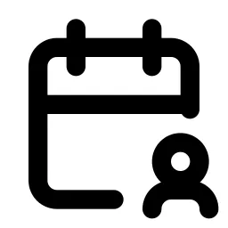 Calendar User Line Icon