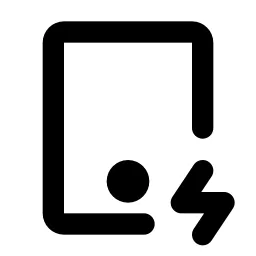 Device Tablet Bolt Line Icon