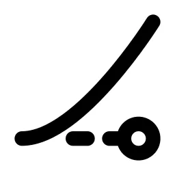 Ease In Control Point Line Icon