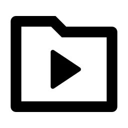 Folder Video Line Icon