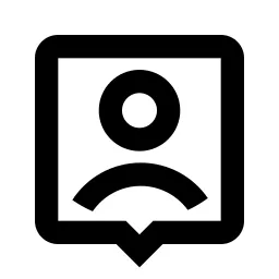 Account Pin Box Line Icon