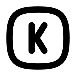 Square Rounded Letter K Line Icon