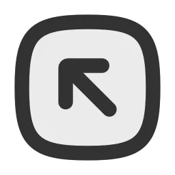 Arrow Up Left Square Duotone Icon