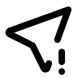 Location Exclamation Line Icon