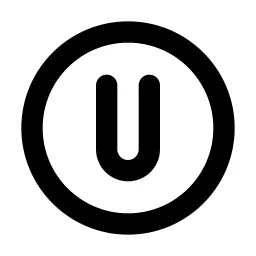 Circle Letter U Line Icon