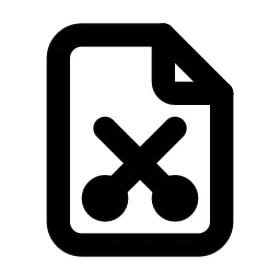 File Scissors Line Icon