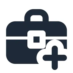 Briefcase Plus Solid Icon