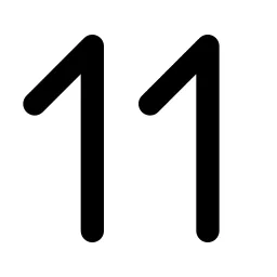Number 11 Line Icon