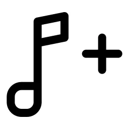 Music Note Plus Icon