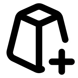 Frustum Plus Line Icon