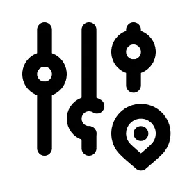 Adjustments Pin Line Icon