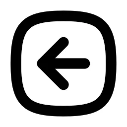 Square Rounded Arrow Left Line Icon