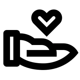 Hand Heart Line Icon