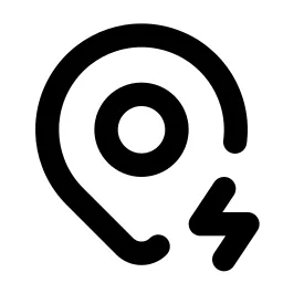 Map Pin Bolt Line Icon