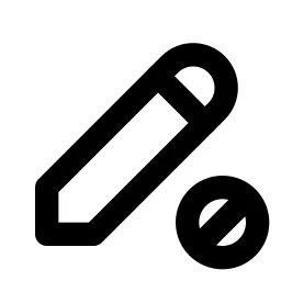 Pencil Cancel Line Icon