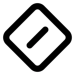 Square Rotated Forbid Line Icon