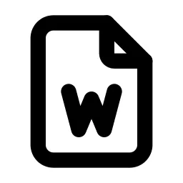 File Word Line Icon