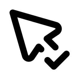 Pointer Check Line Icon