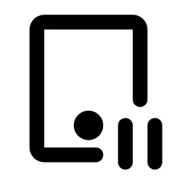 Device Tablet Pause Line Icon
