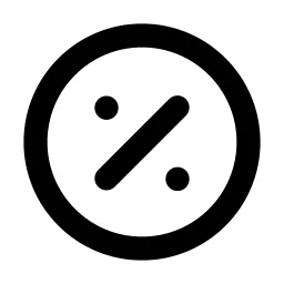 Circle Percentage Line Icon