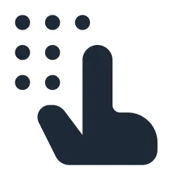Hand Pointer Dial Solid Icon