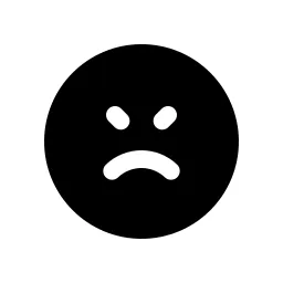 Face Angry Fill Icon