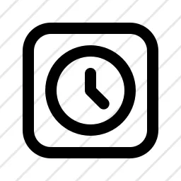 Clock Square Time Timer Icon