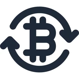 Bitcoin Exchange Line Icon
