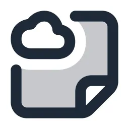 Note Cloud Duotone Icon