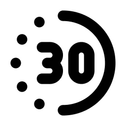 Time Duration 30 Line Icon