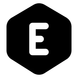 Hexagon Letter E Icon