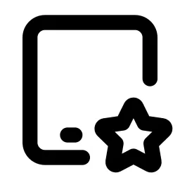 Device Ipad Star Line Icon