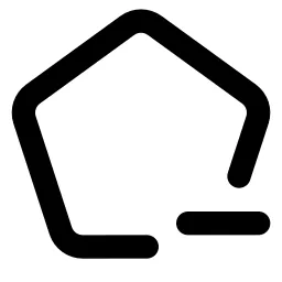 Pentagon Minus Line Icon