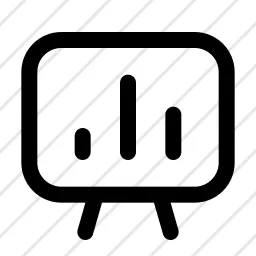 Chart 1 Statistics Flipchart Presentation Icon