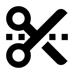 Scissors Cut Fill Icon
