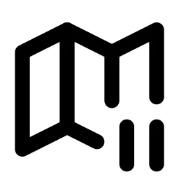 Map Pause Line Icon