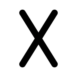 Letter X Line Icon
